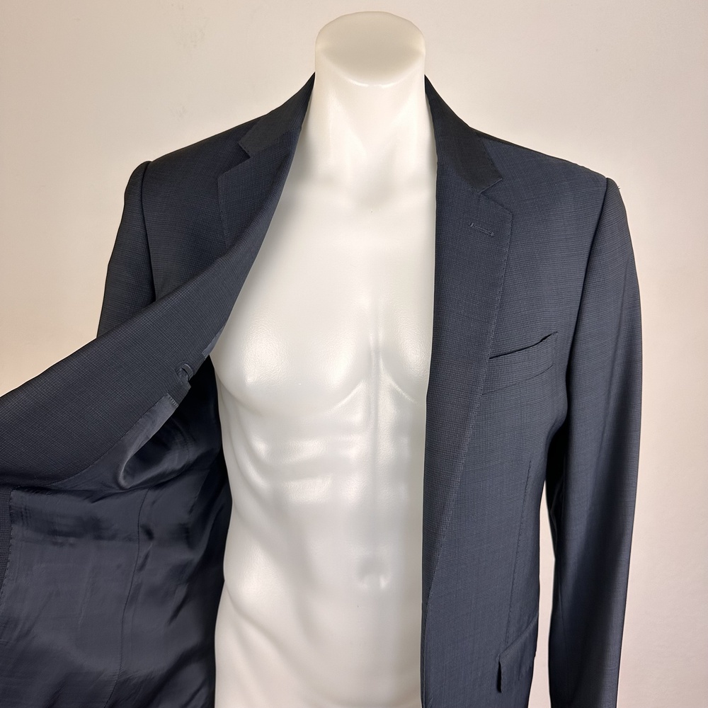 Zignone Slate Gray Textured Wool Sport Jacket Size 38R